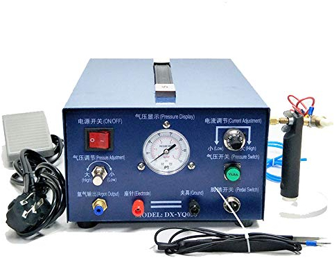 Hanchen Pulse Argon Spot Welder 400 W Laser Schmuck Schweißmaschine 50A für Gold/Silber/Platin/Palladium Mini Handheld Edelstahl CE zertifiziert