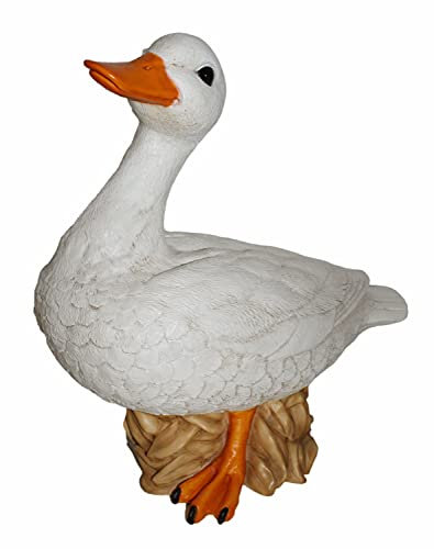 Castagna Deko Figur Gans Tierfigur weiße Gänsefigur Gänsemutter Vogel Kollektion Resin H 37 cm