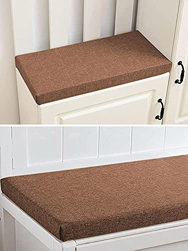 Gartenbank-Kissen für 2- und 3-Sitzer, für drinnen und draußen, 100 / 120 cm, Terrassenschaukel-Sitzauflage (100 x 40 x 5 cm, braun)