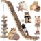 Hamster Toy Hamster Accessories Guinea Pig Chew Toy Chinchilla Cage Accessories Long Ladder Bridge Willow Ball Play Set for Dwarf Syrian Chinchillas Gerbils Mice Mouse