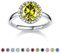 Bestyle Frauen Mondstein Ring Peridot Modeschmuck Ring Silber 925 Blau Stein Verstellbarer Damenring Kristall Verlobungsring