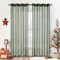 MIULEE 2 Panels Sheer Window Curtains Elegant Window Voile Panels Drapes Treatment for Bedroom Living Room 55 Wx85 L Grommet Top Dark Green
