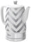 BELLA Electric Kettle and Tea Pot, Ceramic Water Heater with Detachable Swivel Base, Auto Shut Off and Boil Dry Protection, 1.5 Liter, Silver Chevron
