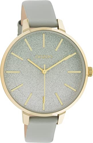 Oozoo Timepieces Damen Uhr - Armbanduhr Damen mit 14mm breites Lederarmband | Hochwertige Uhr für Frauen - Edle Analog Damenuhr in rund C11031