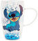 Disney Lilo & Stitch Ohana Means Family - Taza de vidrio con confeti | Taza de café grande de 15 onzas para expreso, té