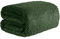 Dreamscene Fluffy Fleece Throw Blanket for Sofa, Soft Cosy Warm Honeycomb Waffle Forest Green Throw Over Sofa Lightweight Faux Fur King Size Bed Throws, 200 x 240cm