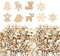 TAIYOU 100 pcs Mini Weihnachtsbaum Anhänger Holz Christbaumanhänger DIY 9 Stile Weihnachtsbaumschmuck Holz Weihnachtsbaum Rentier Engel Stiefel Schneeflocke Anhänger - Zufällige Stil