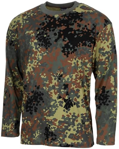 MFH US Shirt, Langarm, schwarz, 170 g/m² (as3, Alpha, x_l, Regular, Regular, Flecktarn)