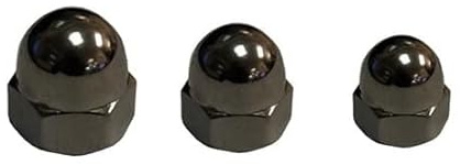 Hutmuttern DIN 1587 Edelstahl Schwarz V2A - M3 M4 M5 M6 M8 M10 M12 SCHWARZE Hutmuttern (10, M 5)