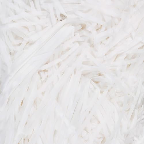Rumyve 100g White Shredded Paper Gift Box Filling, Dust-free Shredded Paper Gift Basket Packing Decoration, Party Accessories