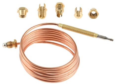 Hicello 150cm Gas Universal Thermoelement Thermopaar Ventil für Warmwasserboiler mit 5 festen Teilen Gasgeräte