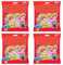 Stripes Sweets Bags (140g x 4) Multipack - Individually Wrapped Fruit Flavour Chews Share Pack Kids Party Candy