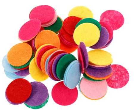 HOODANCOS 100st Runde Filzunterlage Schwarze Haaraccessoires Gelber Ordner Dichtung Aus Filzimitat Gelbes DIY & Handwerk Bastelfilz Blumengirlande Handgefertigte Materialien Waffel