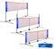 AKOZLIN Tragbares Badmintonnetz-Set, höhenverstellbares Badminton-Pickleball-Netz mit Stangen und Tragetasche für Badminton, Volleyball, Tennis, Pickleball, Fußballtennis - einfacher Aufbau (6.1 M)