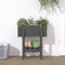 Iiaky Jardinière Gris 62x30x69 cm Bois Massif de pin,Jardiniere sur Pieds,Bac avec Treillis,Jardiniere Terrasse