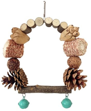 Natürlicher Vogelschaukel mit vielseitiger Schaukel, leicht zu reinigen für Vogelhabitat