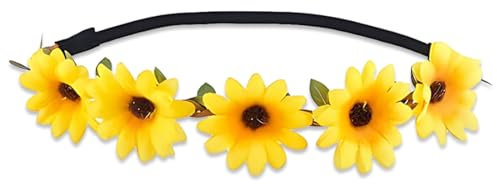 Girasoli Fascia Cerchietto Girasole per Capelli Donna Ragazza Capelli Accessori per Decorazione Capelli Donna Ragazza Girasole Matrimonio Viaggio Spiaggia Vacanza Festa Giallo