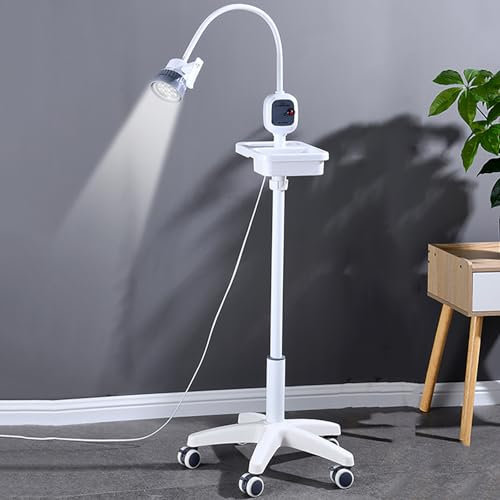 LED-Untersuchungsleuchte für Gynäkologie, Untersuchungsleuchte für Chirurgische Eingriffe, 360° Drehbare Bodenleuchte, Zahnärztliche und Orale Beleuchtungsleuchte, Untersuchungsleuchte