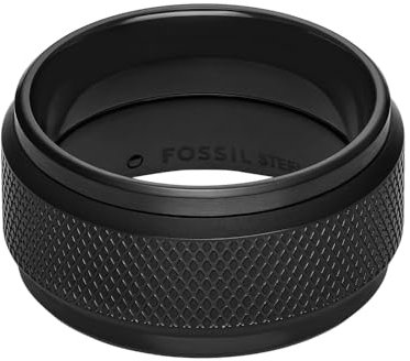 Fossil Herrenring Knox Spinner Edelstahl schwarz, JF048240018
