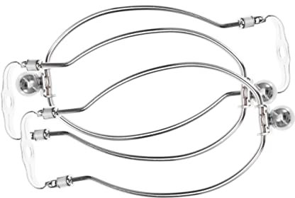 CHILDWEET 2pcs Kristall Lampe Stehleuchte Stand Halterung Horn Lampe Schatten Silber 205mm Höhe