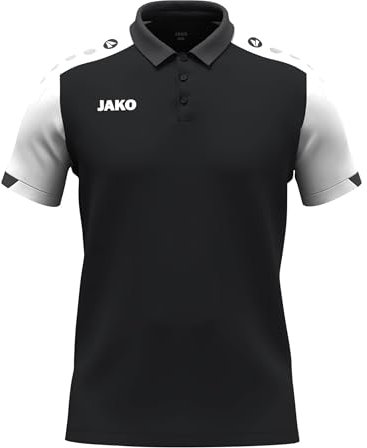 JAKO Unisex Poloshirt Dynamic, schwarz/weiß/anthrazit, XL