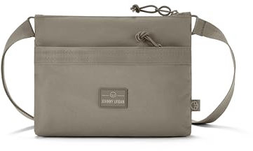 Johnny Urban Umhängetasche Herren & Damen Grau - Drew - Kleine Messenger Bag Zum Umhängen - Flache Sacoche für Stadt, Reise, Konzert, Festival - Wasserabweisend