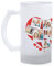 GIFART Boccale da birra 500ml Personalizzato con grafica o foto - Personalizza il Tuo Boccale! Regalo Personalizzabile per Compleanno e Festa del Papà (Vetro Satinato)