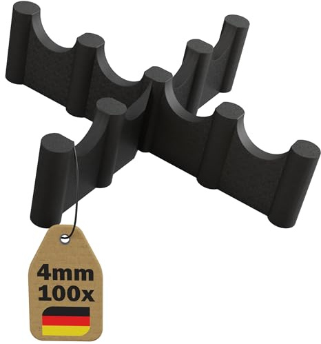 FUX Fugenkreuz Terrassenplatten 100 Stück - 4mm - 15mm Höhe | 100 Stück Fugenkreuze aus Kunststoff mit 4mm Fugenbreite, Mit Sollbruchstelle zur Nutzung als Kreuz- oder T-Stück