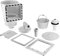 TAIZhiChen Piscine Skimmer Blanc Facile à Utiliser Accessoires Installation Kit de Nettoyage de Piscine