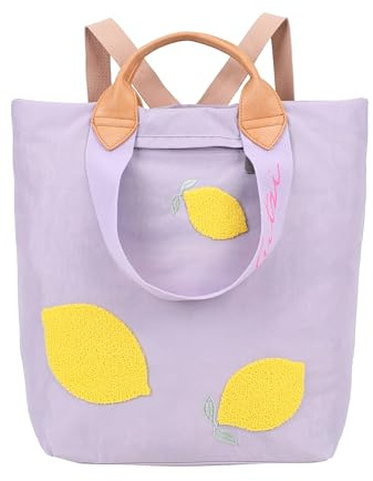 Fritzi Ju Limited Squeezy Lemon Rucksack für Alltag und Reisen mit Reißverschluss und verstellbaren Schulterriemen 38 x 30 x 17 cm, Mehrfarbig