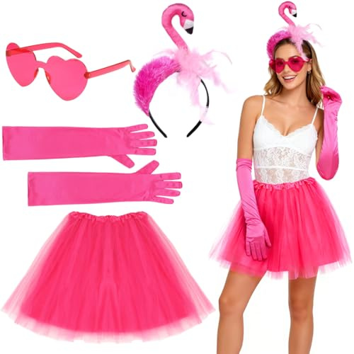 HUKUMA Costume de flamant rose pour adulte