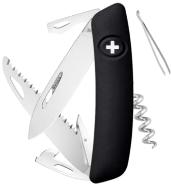 SWIZA Couteau de Poche D05 Noir Suisse Mixte, Bleu, m