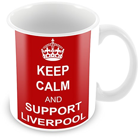 F&T Keep Calm and Support Liverpool Mug-Red by