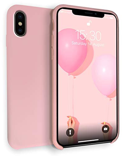 MyGadget Funda para iPhone XS MAX [Soft Touch Case] Antigolpes - Carcasa Protectora con Suave Acabado en Silicona y protección Interna - Rosada