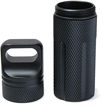 BE-TOOL Botella de sellado impermeable, 1 contenedor EDC de metal completo, herramienta de supervivencia para disco U, equipo de pesca, dinero