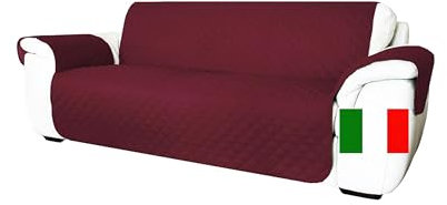Moonange - 2-Sitzer-Sofabezug - Sofabezug mit Armlehnen - Sitzfläche 120 cm - wasserdicht - wendbar - rutschfest - schmutzabweisend - Kratzfest - frostbeständig - moderner Sofabezug - Bordeaux