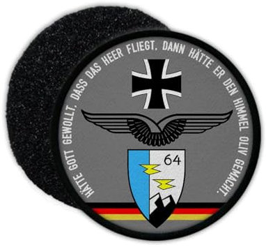 Copytec 9cm Patch HSG 64 Hätte Gott gewollt Hubschraubergeschwader Luftwaffe #34139