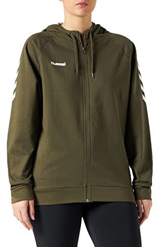 hummel Cotton Kapuzenjacke Damen F9158 Gruen, XS Damen