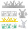 UFLF 3 Stücke Ostern Stanzschablonen Hase Stanzen Metall Prägeschablonen Stanzformen Cutting Dies für DIY Scrapbooking Karten Handwerk Geschenk Homedeko
