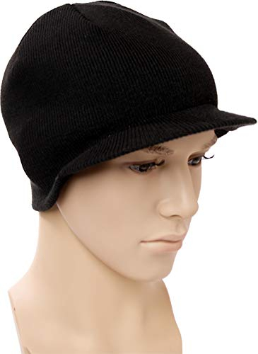 normani Wasserabweisende Wintermütze bis -30°C Kälte getestet wählbar One Size,Schwarz Farbe Strickmütze mit Schild