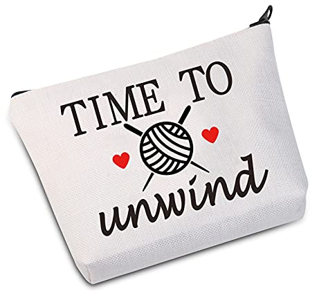 PYOUL Strick-Projekttasche Zeit zum Entspannen Garn Tasche Stricktasche Muttertagsgeschenk