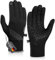 Alaplus Handschuhe Herren Damen, Dünne Touchscreen-Sporthandschuhe Warm, rutschfest und Winddicht für vielseitige Anwendungen wie Autofahren, Radfahren (Schwarz ST03, L)