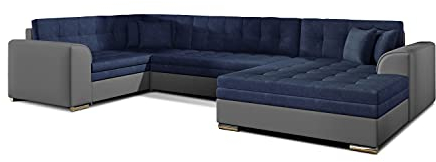 All4All Ecksofa Moritz mit Schlaffunktion Polstersofa Sofa Wohnlandschaft Eckcouch Couch Möbel Links Rechts 23 (Ontario81+Soft29, Rechts)