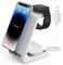 SOWINK Caricatore Wireless, 3 In 1 Base Ricarica Iphone Apple Watch Airpods Per IPhone 14/13/12/11/Pro/Pro Max/XS Max/XS/XR/8/8+/ Apple Watch Ultra 8 7 SE 6 5 4 3/ Airpods 3/2/pro (20W Adapter)