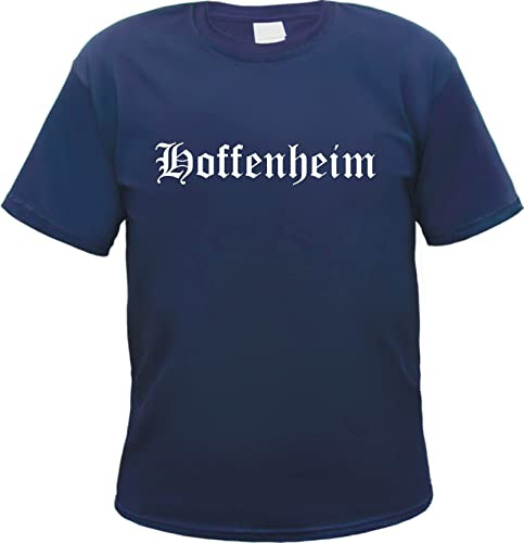 Hoffenheim Herren T-Shirt - Altdeutsch - Blaues Tee Shirt 5XL Blau