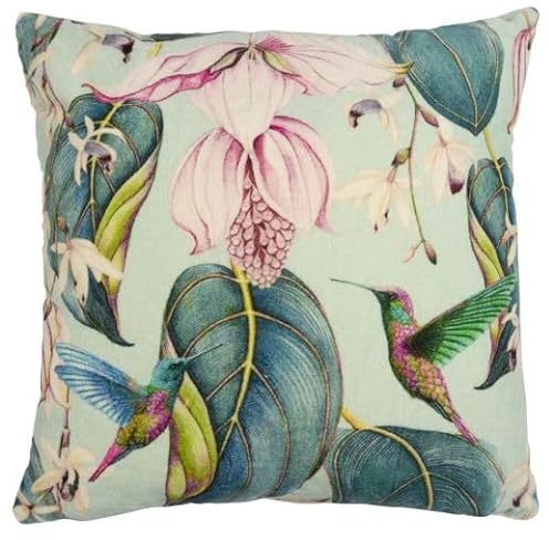 Kissen samt Pastel kolibri 45x45cm