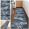 KCYXSMAX Teppich Läufer Flur Blau Blume Muster Küchen Teppich 100 * 300cm Weich Polyester Lange Küchenläufer für Korridor Schlafzimmer Wohnzimmer Geometrisches Waschbar Meterware Anpassbar