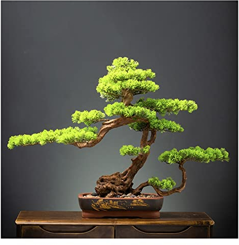 Künstlicher Bonsai-Baum Große künstliche Pflanzen for den Innenbereich, gefälschter Bonsai-Baum, gefälschter Baum, Topfpflanze, künstliche Blume, grüne Pflanze for Bauernhaus, rustikales Zuhause, Raum