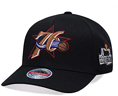 Mitchell & Ness NBA/HWC - I Love This Game - Classic Red Snapback Cap, Philadelphia 76ers, Black