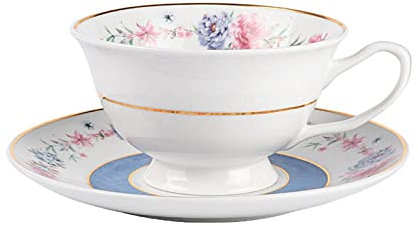Cusstally Coppa Creativa Set di tazze da caffè dipinte in oro creativo in stile europeo, tazza da tè al latte, regalo for tazza da tè pomeridiano